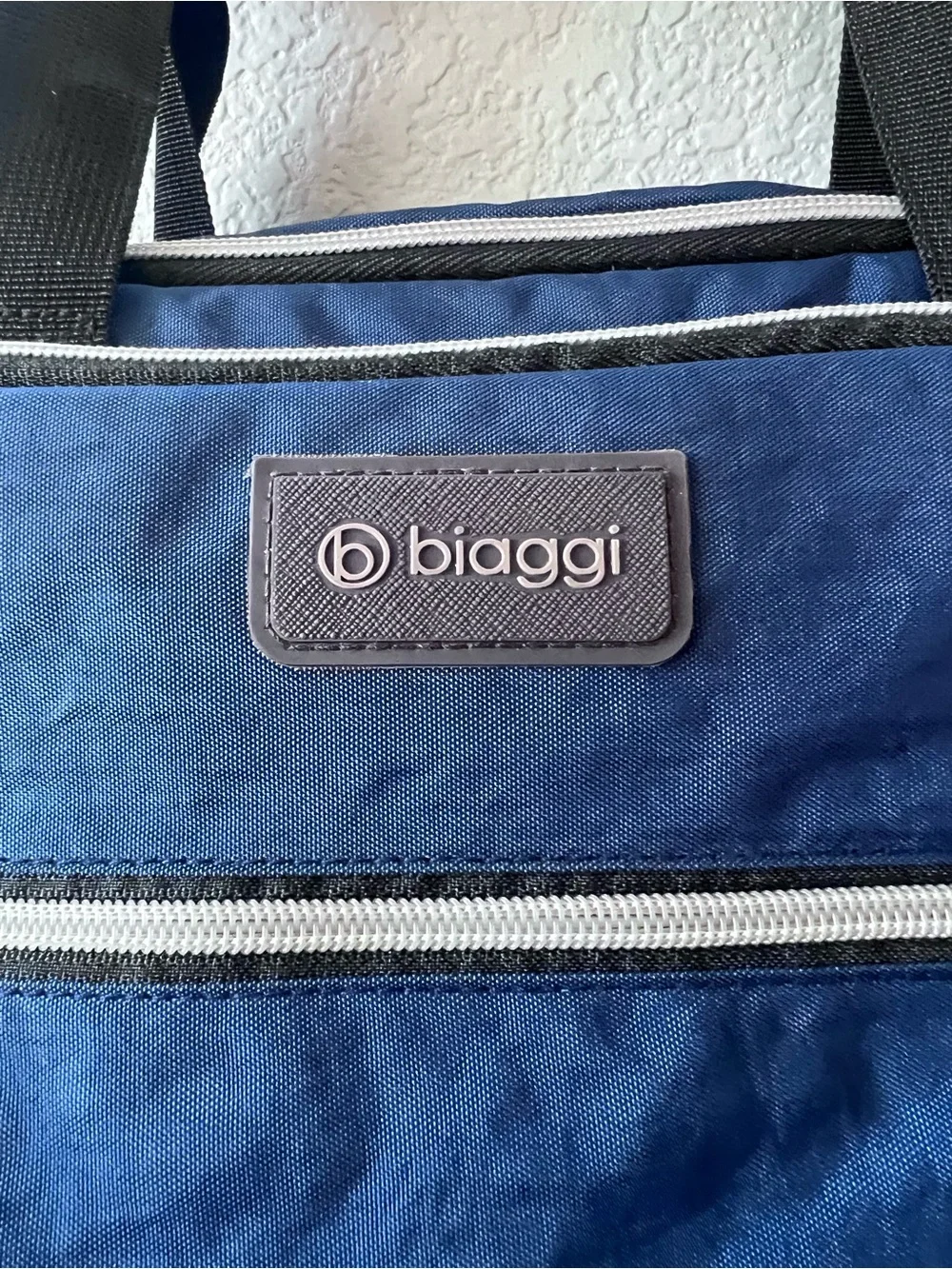 Biaggi Navy Rolling Travel Duffel with Front Zip Pocket
